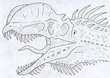 Dilophosaurus sketch template
