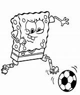 Coloring Spongebob Pages Soccer Football Bob Sponge Sheets sketch template