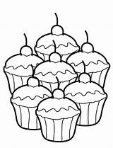 Coloring Pages Cupcake Baking Printable Clipart Cupcakes Kids Easy Bakery Drawing Food Getcolorings Print Library Comments sketch template