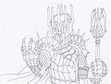 Sauron Senhor sketch template