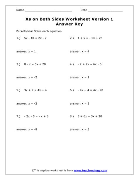 algebra worksheet   algebra worksheet    sides