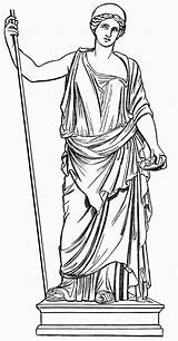 Greek Ancient Gods Hera Goddess Clipart Statues Clip God Coloring Roman Greece Zeus Greeks Statue Mythology Domain Queen Drawing Goddesses sketch template