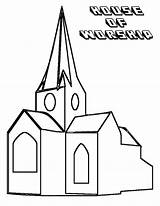 Church Coloring Pages Worship House Place Color Getcolorings Confess sketch template