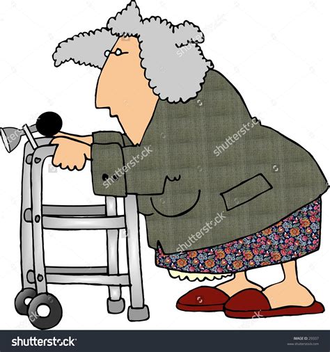 Old People Eith Walker Clipart Clipground
