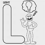 Coloring Printable Pages Light Alphabet sketch template