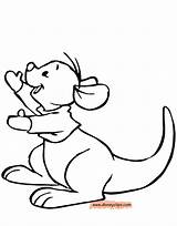 Roo Coloring Pages Kanga Pooh Winnie Disney Friends Template Funstuff Disneyclips sketch template