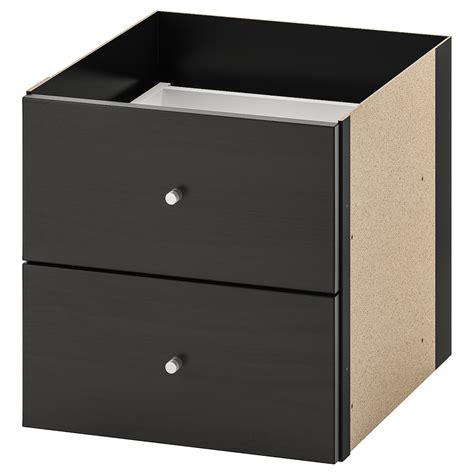 kallax insert with 2 drawers black brown 13x13 33x33 cm ikea ca