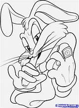 Bunny Bugs Gangster Coloring Drawings Pages Drawing Cartoon Graffiti Mickey Gangsta Mouse Characters Ghetto Tweety Draw Bird Step Tattoo Precious sketch template