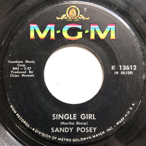 Sandy Posey Single Girl Blue Is My Best Color 1966 Vinyl Discogs