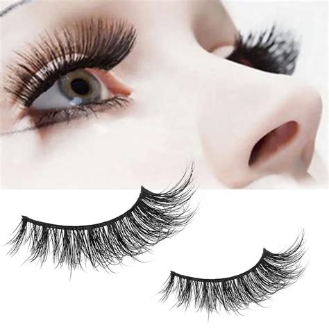 buy   pair full strip lashes  false eyelashes long thick natural black