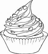Cupcake Drawing Coloring Pages Drawings Sketch Cream Paintingvalley Perfectly Perfect Choose Board sketch template