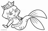 Dora Mermaid Coloring Pages Printable Kids Getdrawings Cool2bkids sketch template