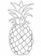 Coloring Pineapple Pages sketch template
