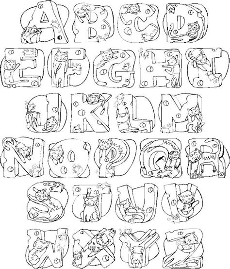 alphabet coloring pages alphabet letters  print scrapbook fonts