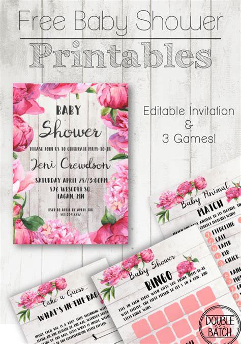 baby shower printables double  batch