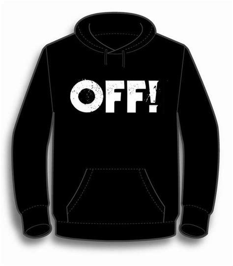 off band logo black pull over hoodie brand new