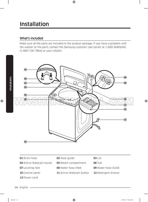 samsung wara top load washing machine user manual