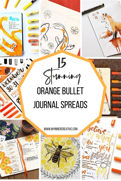 15 stunning orange bullet journal ideas and spreads my inner creative