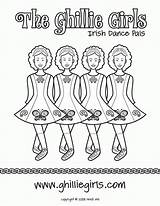 Coloring Irish Dance Pages Girls Dancing Ghillie Heidi Step Pals Will Kids Dresses Dancers Popular Book Visit Coloringhome Activities sketch template