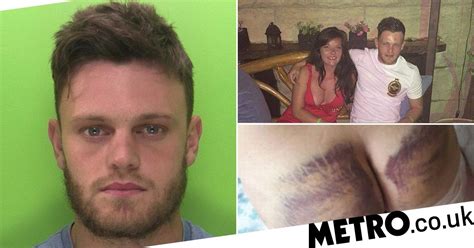 sick joke by footballer who battered his girlfriend with