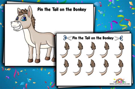 pin  tail   donkey  printable template  family fun