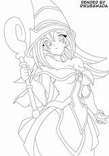 Magician Dark Girl Getdrawings Coloring Pages sketch template