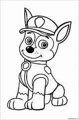 Chase Pages Police Dog Coloring Sitting Resting Color Kids Print Online sketch template