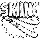 Skiing Ski Schets Sneeuw Skis Corsa Schizzo Neve Sci Kidspressmagazine Schnee sketch template