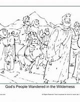 Coloring Wilderness God Wandered People Activity Children 257px 17kb sketch template