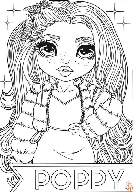 rainbow high coloring pages  printable rainbow high coloring sheets