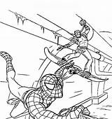 Spiderman Coloring Pages Fight sketch template