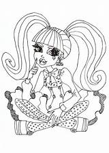 Monster Coloring High Pages Draculaura Printable Print Dolls Sheet Colouring Color Sheets Kids Popular Outs Fullsize 1144 1600 Ghoulia Getdrawings sketch template