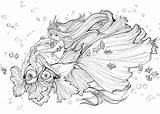 Mermaids Errico Camilla sketch template