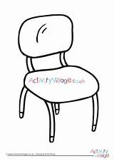 Colouring Chair Pages School Activity Village Explore sketch template