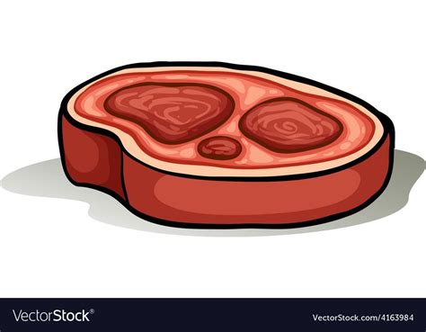 sliced   meat vector image  vectorstock