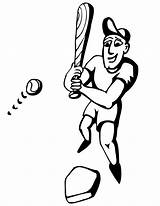 Baseball Coloring Printable Pages Bat Cliparts Cartoon Clipart Hit Printactivities Player Kids Print Batter Printables Appear Printed Only When Will sketch template