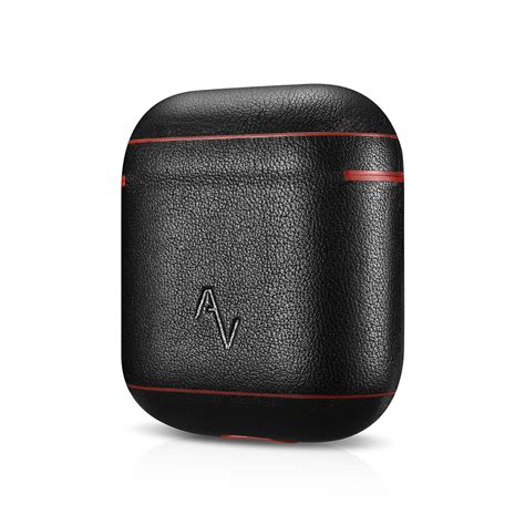 designer series leather airpod case black brown trim air vinyl design touch  modern