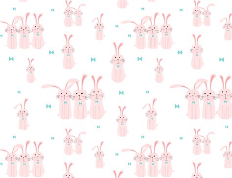 cute bunny pattern background easter pattern  kids vector