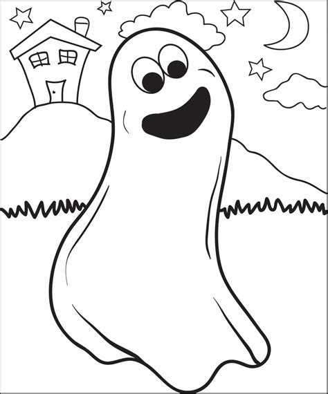 printable ghost coloring page  kids  supplyme
