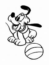 Pluto Coloring Pages Kids Color Disney Cute Mickey Gif Printable sketch template