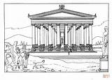 Artemis Ephesus Tempio Tempel Templo Artemide Artemisa Ausmalbild Supercoloring Artémis Ephesos Efeso Grecia Vuelta Colorkid Atenea Disegnare sketch template