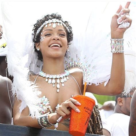 Rihanna Bikini Pictures Partying At Festival In Barbados