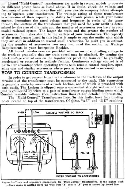 lionel transformer wiring