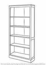 Shelf Book Draw Drawing Step sketch template