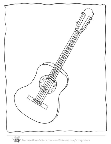 guitar coloring page guitar easy coloring pages coloring pages