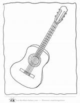 Acoustic Guitars Ausmalbilder Fret Outline Papan Pilih sketch template