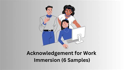 acknowledgement  work immersion  samples