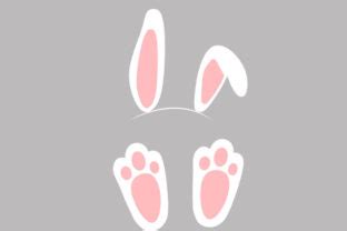 easter bunny feet  ears svg rabbit  graphic  lillyrosy