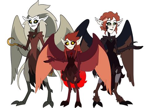 owl house eda lilith  evelyn  harpies