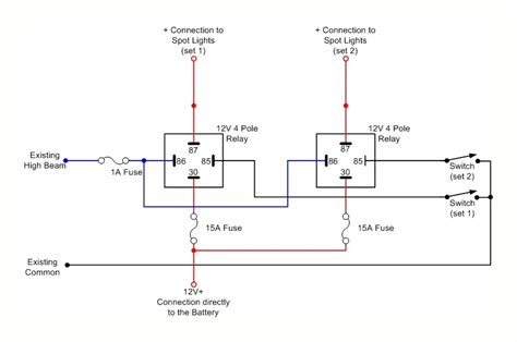 spotlight wiring diagram  pin relay relay case    relays      relay